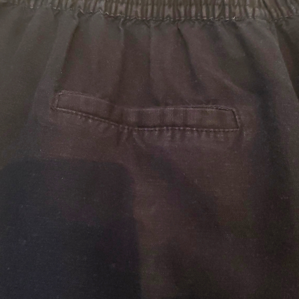 Philosophy Black Linen Blend Wide-Leg Flowy Pants Size M Medium - Picture 4 of 12